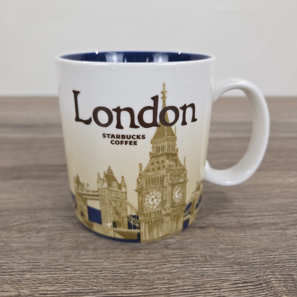 Starbucks London Global Icon Series Collector Mug Blue 16oz Coffee Tea